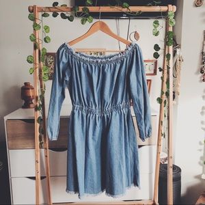 Mustard Seed Blue Chambray Dress - Size Small